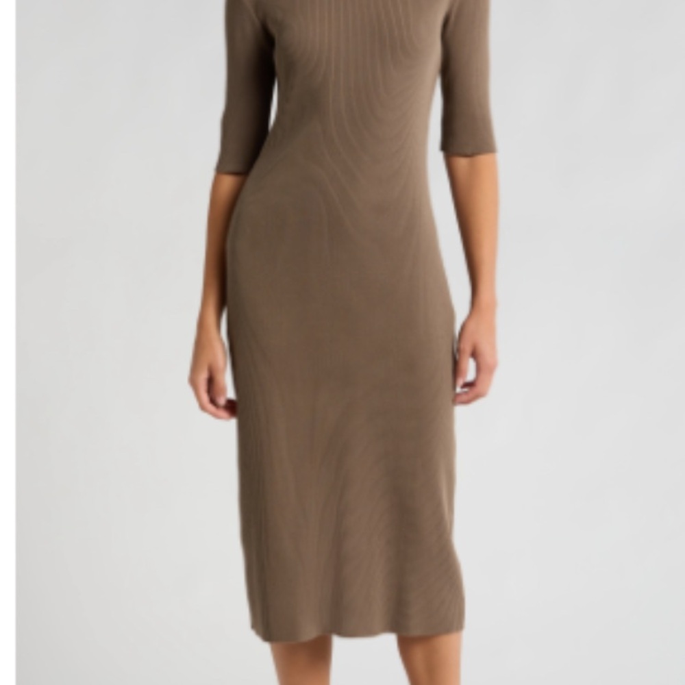 Vince Mock Neck Elbow Length Sleeve Dress
 
VALLEY SMOKE, Size X-Small